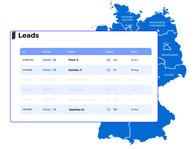 Leads Deutschlandkarte